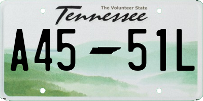 TN license plate A4551L