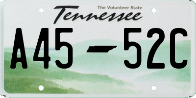 TN license plate A4552C