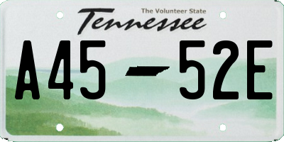 TN license plate A4552E