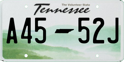 TN license plate A4552J