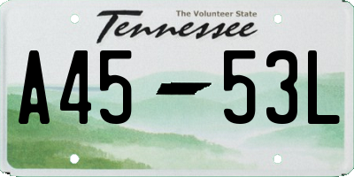 TN license plate A4553L