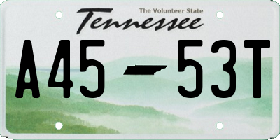 TN license plate A4553T