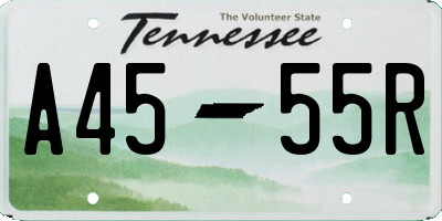 TN license plate A4555R