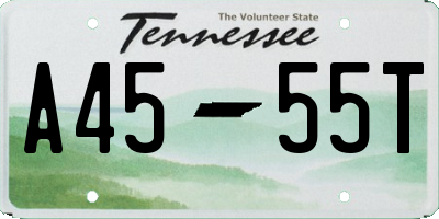 TN license plate A4555T