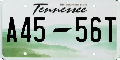 TN license plate A4556T