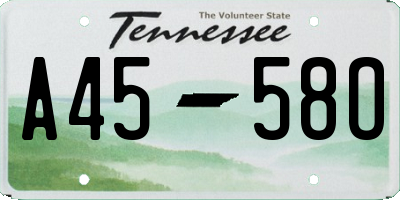 TN license plate A4558O