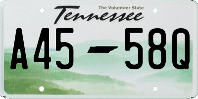 TN license plate A4558Q