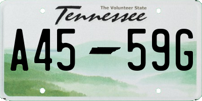 TN license plate A4559G