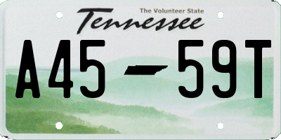 TN license plate A4559T