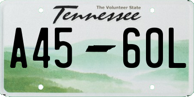 TN license plate A4560L