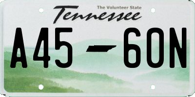 TN license plate A4560N