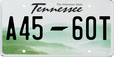 TN license plate A4560T