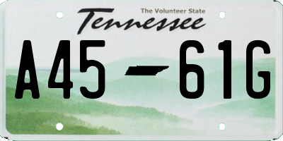 TN license plate A4561G