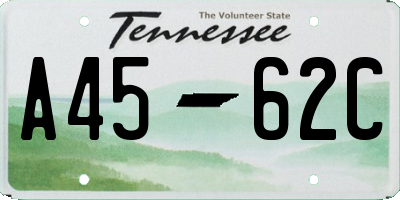TN license plate A4562C