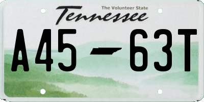 TN license plate A4563T