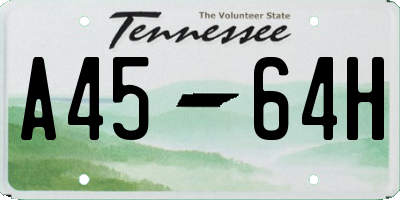 TN license plate A4564H