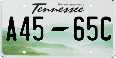 TN license plate A4565C