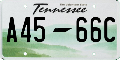 TN license plate A4566C