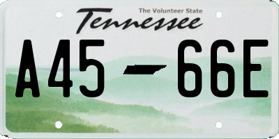 TN license plate A4566E