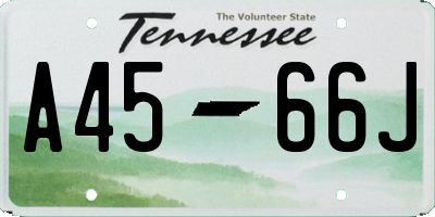 TN license plate A4566J