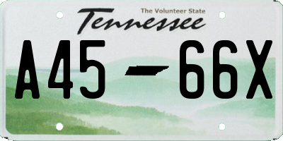 TN license plate A4566X