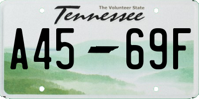 TN license plate A4569F