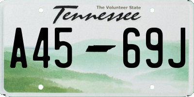 TN license plate A4569J