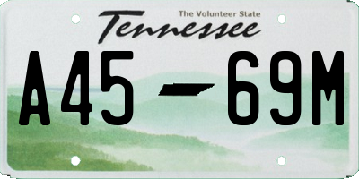 TN license plate A4569M