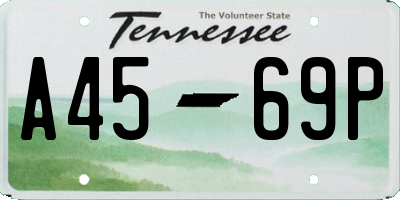 TN license plate A4569P