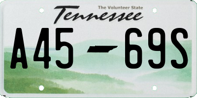TN license plate A4569S