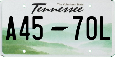 TN license plate A4570L