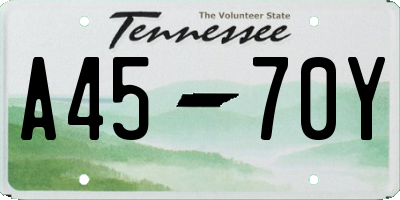 TN license plate A4570Y