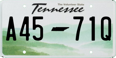 TN license plate A4571Q