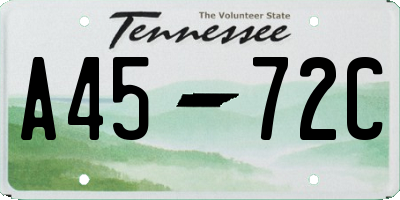 TN license plate A4572C