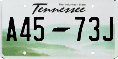 TN license plate A4573J