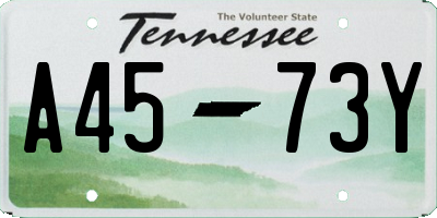 TN license plate A4573Y