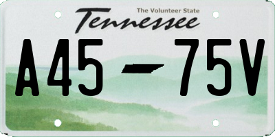 TN license plate A4575V