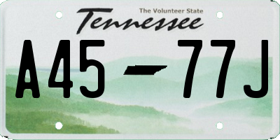TN license plate A4577J