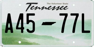 TN license plate A4577L