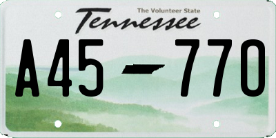 TN license plate A4577O