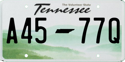 TN license plate A4577Q