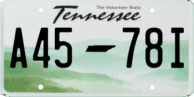 TN license plate A4578I