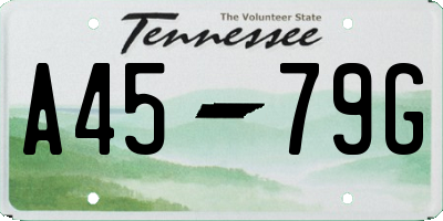 TN license plate A4579G
