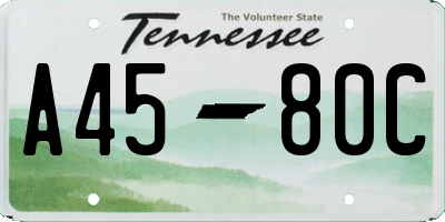 TN license plate A4580C