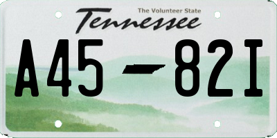 TN license plate A4582I