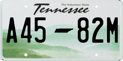 TN license plate A4582M