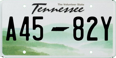 TN license plate A4582Y