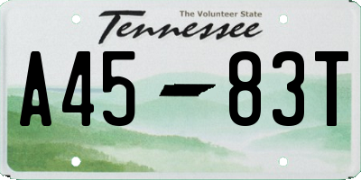 TN license plate A4583T