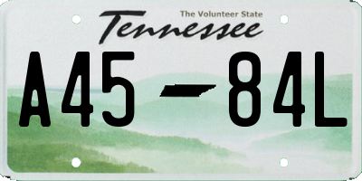 TN license plate A4584L