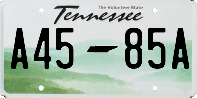 TN license plate A4585A